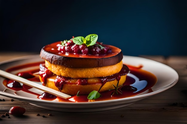 Probieren Sie die magischen köstlichen kulinarischen Erlebnisse. KI-generiertes bestes Food-Foto