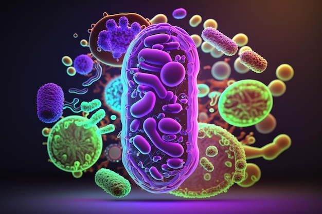 Probióticos Bactérias Biologia Ciência Medicina microscópica Digestão Estômago Escherichia coli Tratamento Saúde Medicação Anatomia Organismo Generative AI