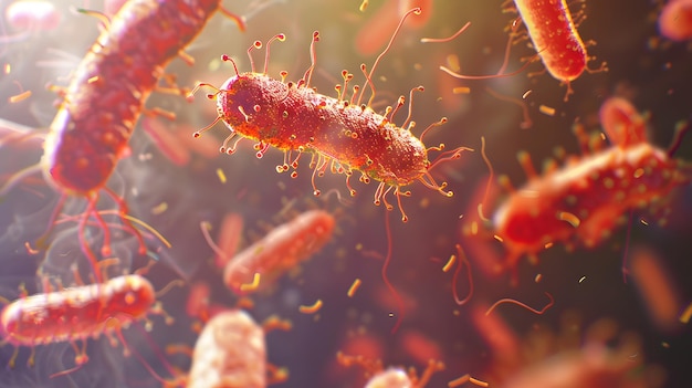 Probióticos bacterias biología ciencia medicina microscópica digestión estómago escherichia coli tratamientos
