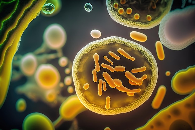 Probióticos Bactérias Biologia microflora Saúde intestinal Colônia de Escherichia coli Microorganismos sob microscópio Probióticos Bactérias intestinais Flora intestinal Agente de infecção patogênica