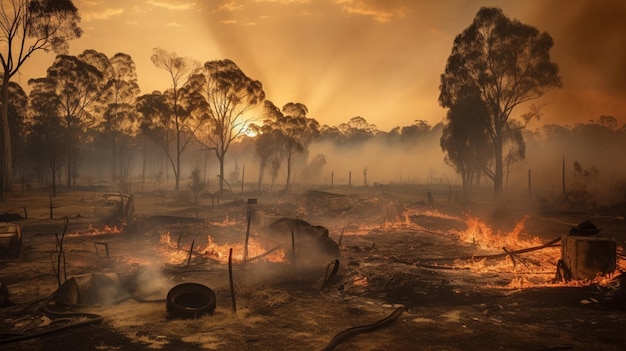 Problema A crise dos incêndios florestais sob a mudança climática