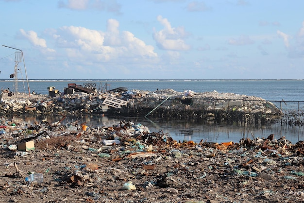 El problema de la contaminación ambiental Vertedero de basura en el mar