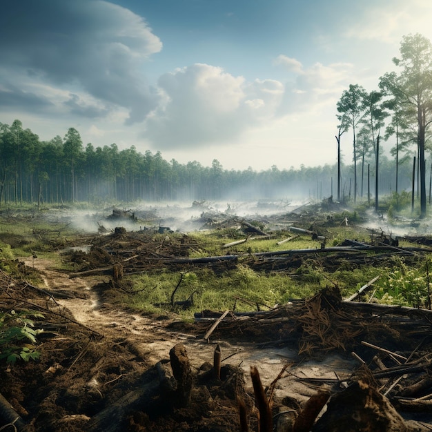 Problemas de desmatamento e alterações climáticas