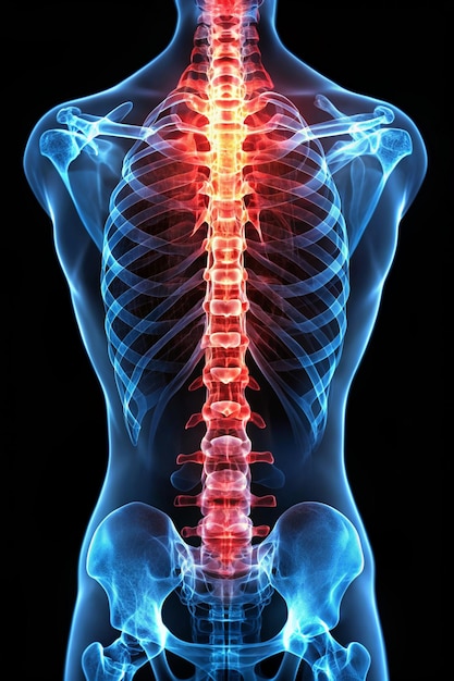 Problemas reumáticos del cuerpo humano en la región lumbar dolor de la columna vertebral