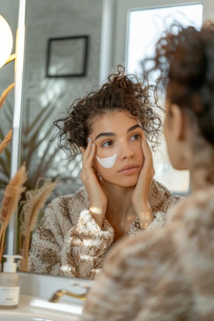 Foto procedimentos cosméticos de cuidados com a pele para cuidados faciais ia generativa