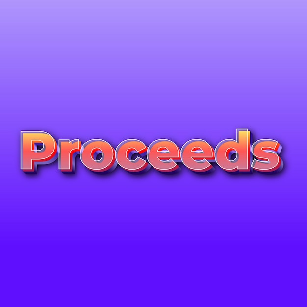 ProceedsText-Effekt JPG-Hintergrundkartenfoto mit violettem Farbverlauf