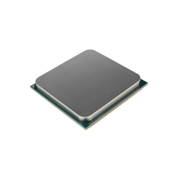 procesador para una computadora una pieza de repuesto para una computador sobre un fondo blanco en aislamiento