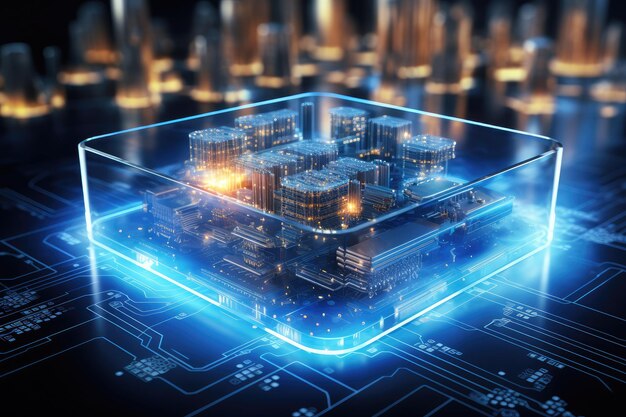 Procesador de IA tecnología de inteligencia artificial chipset de computadora inteligente en placa de circuito