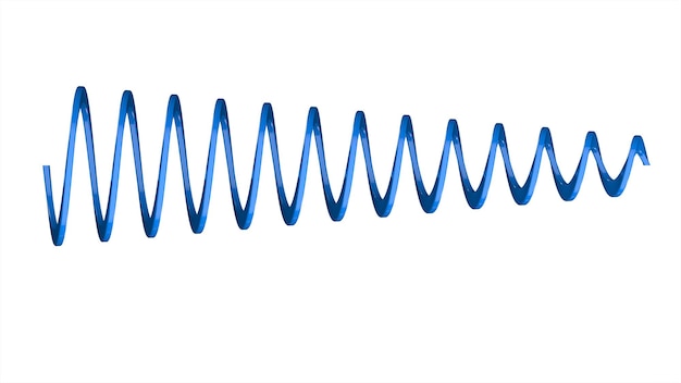 Procesamiento de ilustración 3d de fondo blanco de ADN aislado de hélice azul