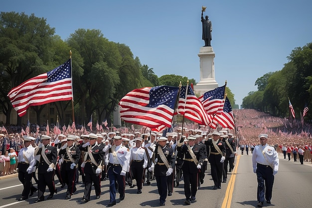 Procesión patriótica