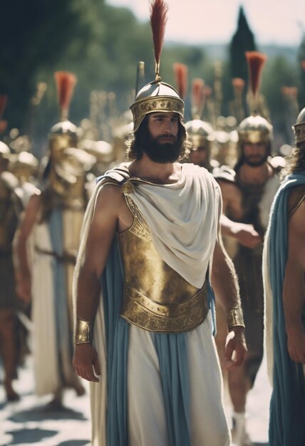 Foto la procesión real de la antigua grecia