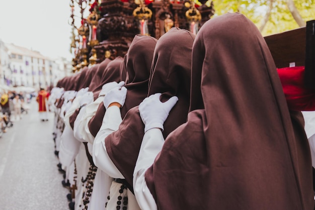 Procesión de la Semana Santa con el concepto de la semana santa de los nazarenos