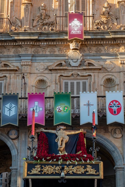 Foto procesión de semana santa en salamanca españa