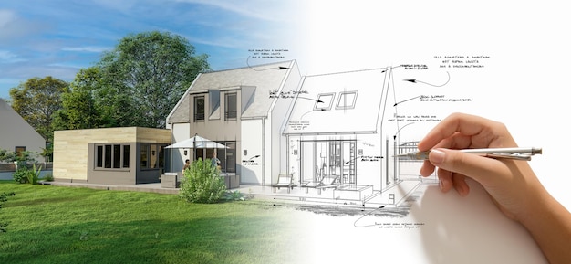 Foto proceso de diseño de la casa