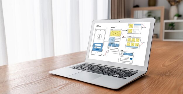Proceso de diseño de interfaz de usuario UX para aplicaciones móviles y sitios web modernos