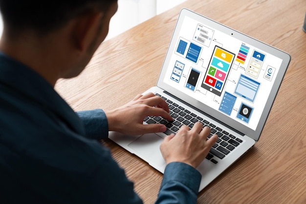 Proceso de diseño de interfaz de usuario UX para aplicaciones móviles y sitios web modernos