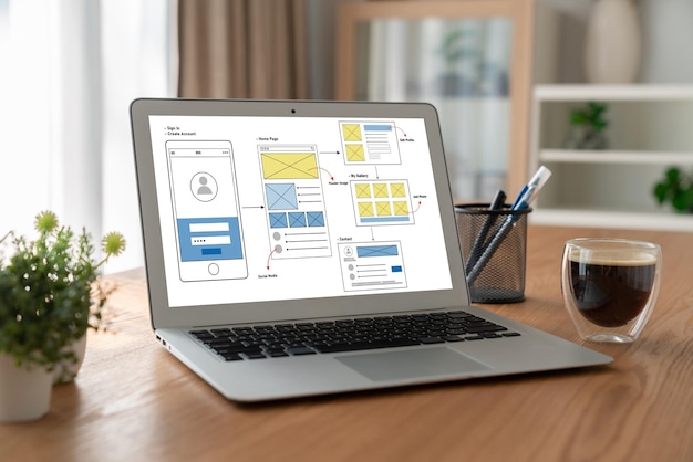 Proceso de diseño de interfaz de usuario UX para aplicaciones móviles y sitios web modernos