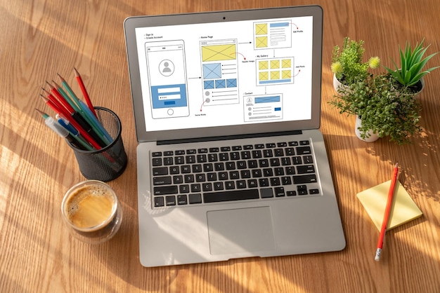 Proceso de diseño de interfaz de usuario UX para aplicaciones móviles y sitios web modernos