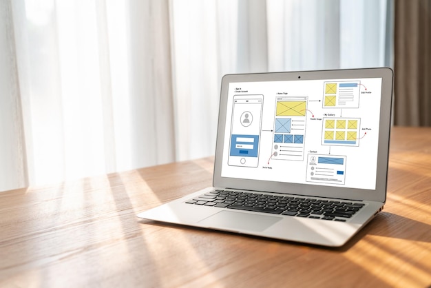 Proceso de diseño de interfaz de usuario UX para aplicaciones móviles y sitios web modernos