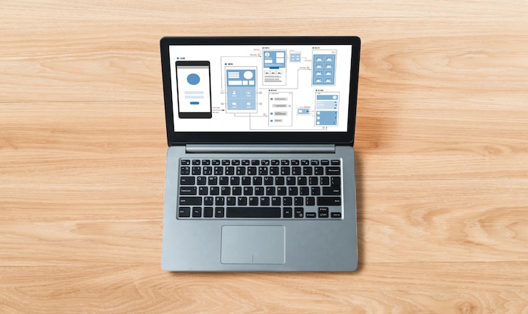 Foto proceso de diseño de interfaz de usuario ux para aplicaciones móviles y sitios web modernos