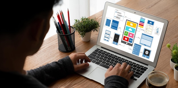 Proceso de diseño de interfaz de usuario UX para aplicaciones móviles y sitios web modernos