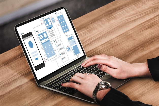 Proceso de diseño de interfaz de usuario UX para aplicaciones móviles y sitios web modernos
