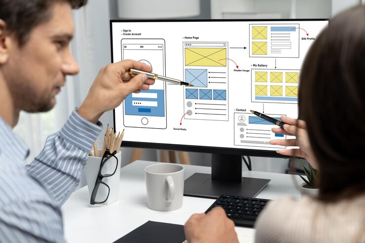 Foto proceso de diseño de ux para aplicaciones móviles y sitios web rápidos