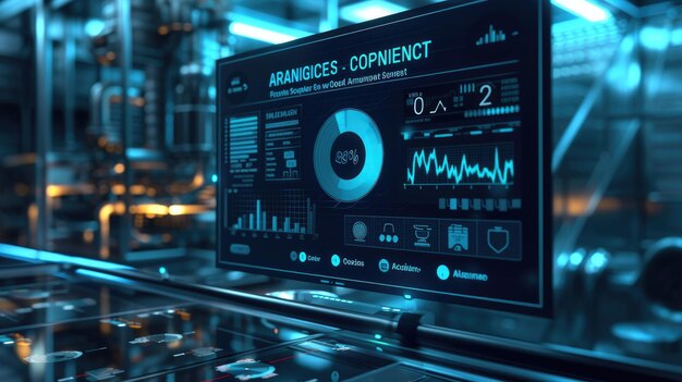 Foto proceso estándar certificado representado en una interfaz gráfica moderna que muestra el concepto de qa y qc