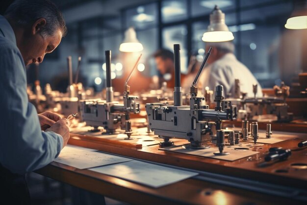 Foto proceso de garantía de calidad en la fabricación