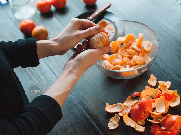 proceso de mermelada de mandarina