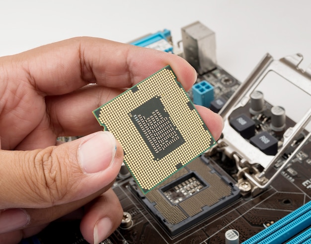 Processador de CPU de computador, foco seletivo