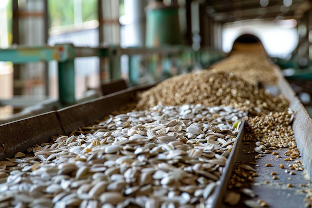 processo de produção de sementes de girassol preto