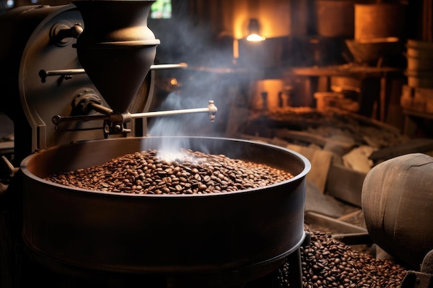 Processo de torrefação de café artesanal