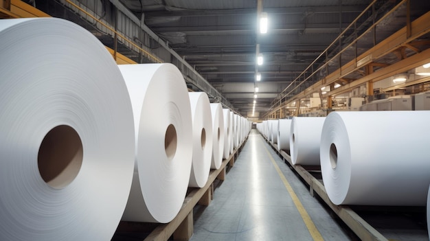 Produção de fábrica grandes rolos de papel