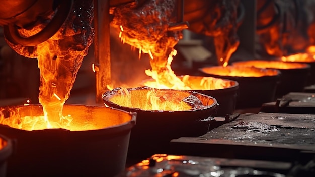 produção de metal de aço na fábrica