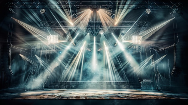 Produção de palco ao vivo em um local ao vivo Equipamento de equipamento de iluminação e Psystems