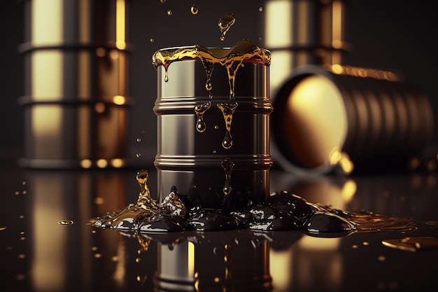 Produção de petróleo extração de barris de dinheiro de produção de petróleo neftechka venda de produtos petrolíferos Conceito de bomba de perfuração de petróleo de ouro Gás de petróleo Países Abastecimento de petróleo bruto