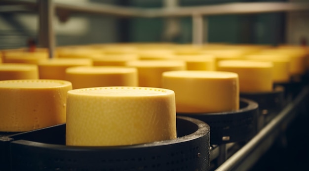 Foto produção de queijo criada com tecnologia generative ai