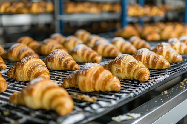 Producción de croissants esmaltados en la planta utilizando tecnologías modernas