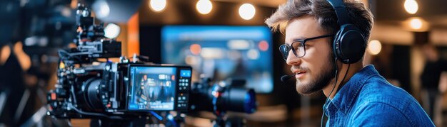 Producción de video sin problemas utilizando un teleprompter para la entrega de diálogos impecable