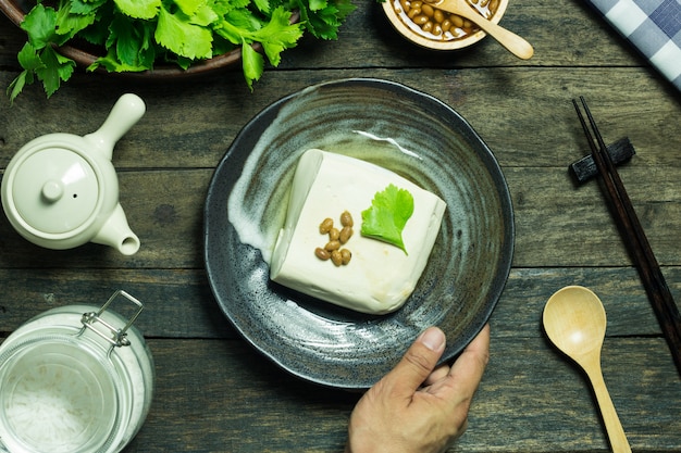 Producto alimenticio de tofu de soja y apio antioxidante de alimentos saludables