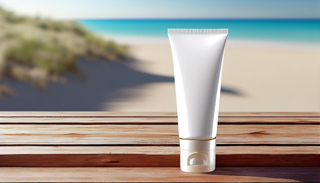 Producto de belleza para el cuidado de la piel Maqueta de tubo en blanco blanco