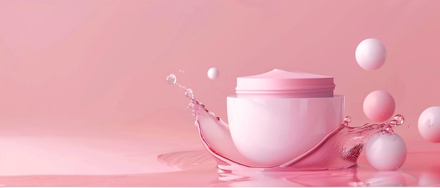 Producto de belleza de fondo Copyspec para la publicidad