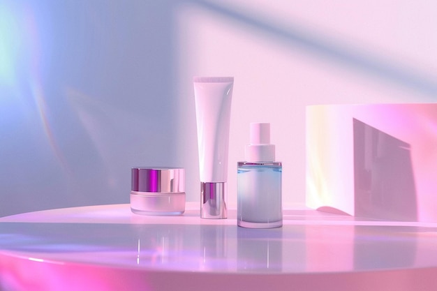 Producto de belleza de fondo Copyspec para la publicidad