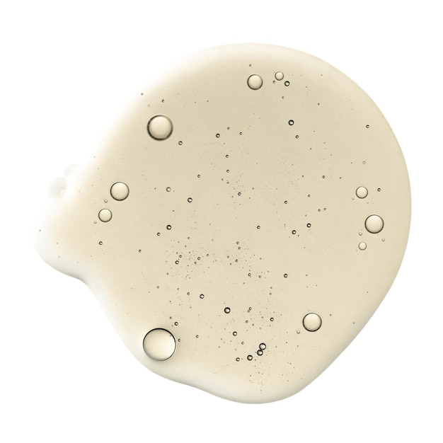 Producto cosmético macro shot de burbujas líquidas de oro de PNG