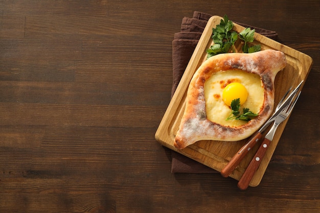 Producto de harina de comida de la cocina georgiana nacional Khachapuri