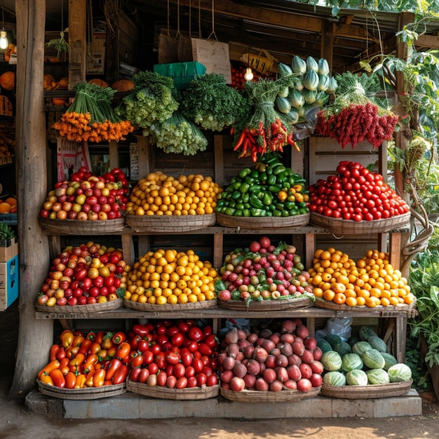 Producto de mercado de colores