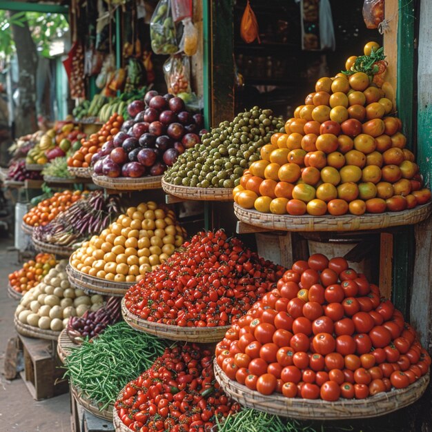 Producto de mercado de colores