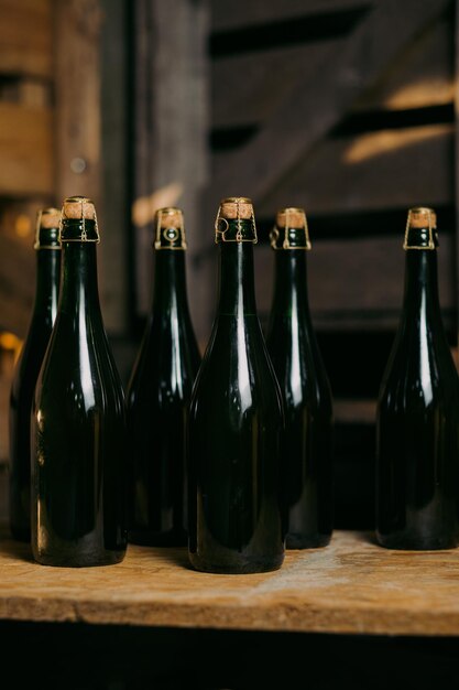 Foto productores de sidra y jugo de manzana de normandía