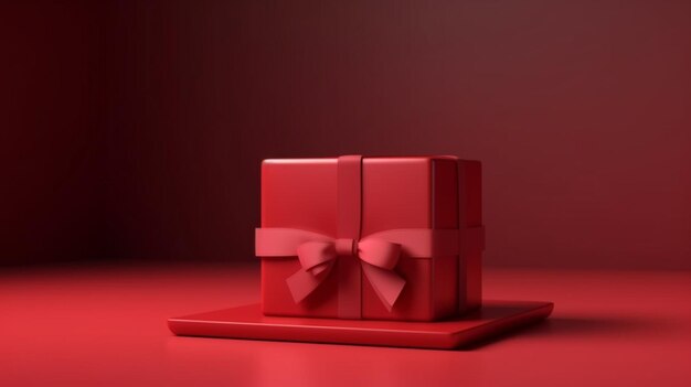 Los productos en blanco se muestran en la esquina roja de la caja de regalos.